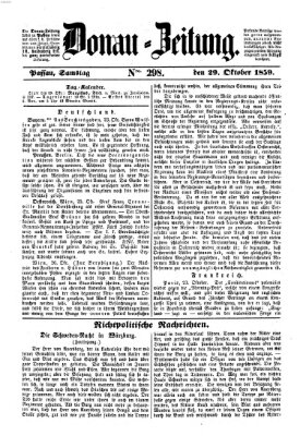 Donau-Zeitung Samstag 29. Oktober 1859