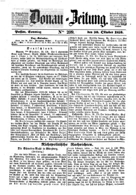 Donau-Zeitung Sonntag 30. Oktober 1859