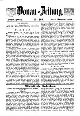 Donau-Zeitung Freitag 4. November 1859