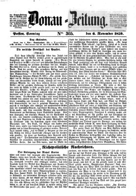 Donau-Zeitung Sonntag 6. November 1859