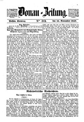 Donau-Zeitung Sonntag 13. November 1859