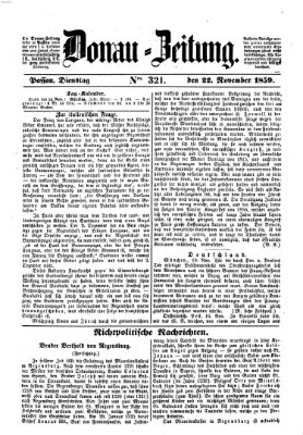 Donau-Zeitung Dienstag 22. November 1859