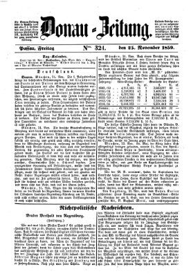 Donau-Zeitung Freitag 25. November 1859