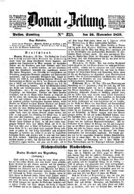 Donau-Zeitung Samstag 26. November 1859