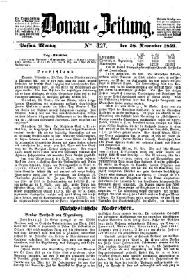 Donau-Zeitung Montag 28. November 1859