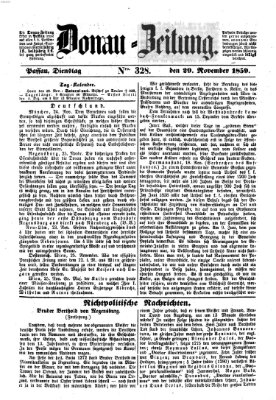 Donau-Zeitung Dienstag 29. November 1859