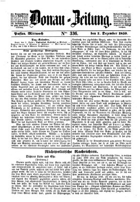 Donau-Zeitung Mittwoch 7. Dezember 1859