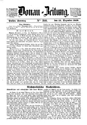 Donau-Zeitung Sonntag 11. Dezember 1859