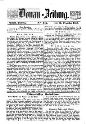 Donau-Zeitung Dienstag 13. Dezember 1859