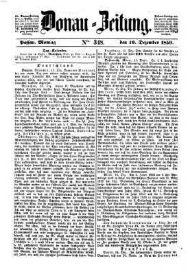 Donau-Zeitung Montag 19. Dezember 1859