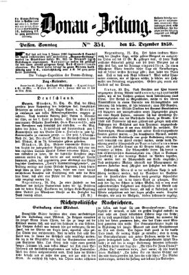 Donau-Zeitung Sonntag 25. Dezember 1859