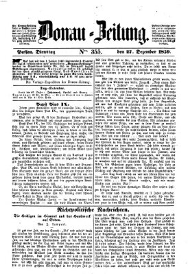 Donau-Zeitung Dienstag 27. Dezember 1859