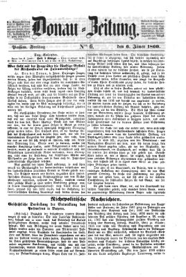 Donau-Zeitung Freitag 6. Januar 1860