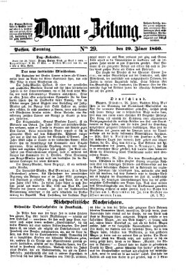 Donau-Zeitung Sonntag 29. Januar 1860