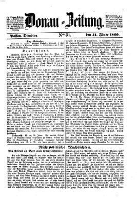 Donau-Zeitung Dienstag 31. Januar 1860