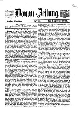 Donau-Zeitung Samstag 4. Februar 1860