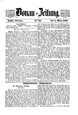 Donau-Zeitung Dienstag 6. März 1860