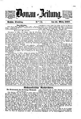 Donau-Zeitung Dienstag 13. März 1860