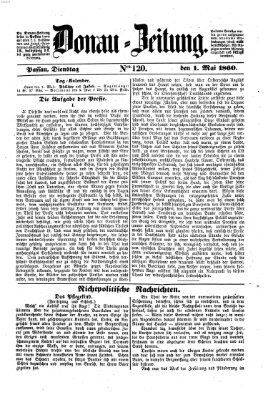 Donau-Zeitung Dienstag 1. Mai 1860