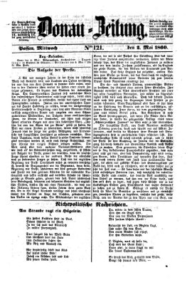 Donau-Zeitung Mittwoch 2. Mai 1860