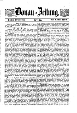 Donau-Zeitung Donnerstag 3. Mai 1860