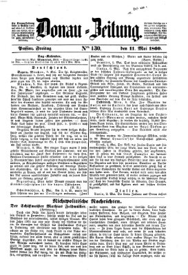 Donau-Zeitung Freitag 11. Mai 1860