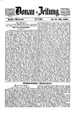 Donau-Zeitung Mittwoch 16. Mai 1860