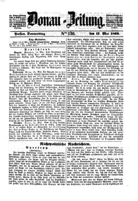 Donau-Zeitung Donnerstag 17. Mai 1860