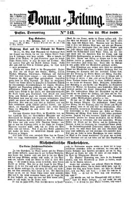 Donau-Zeitung Donnerstag 24. Mai 1860