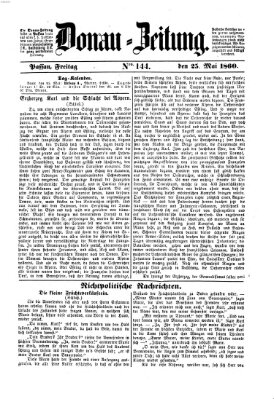 Donau-Zeitung Freitag 25. Mai 1860