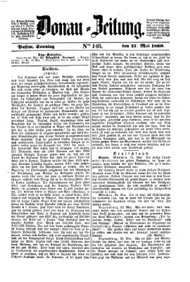 Donau-Zeitung Sonntag 27. Mai 1860