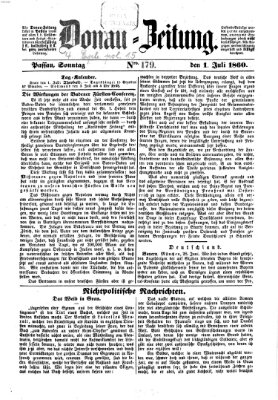 Donau-Zeitung Sonntag 1. Juli 1860