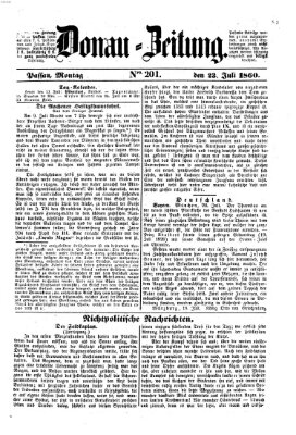 Donau-Zeitung Montag 23. Juli 1860