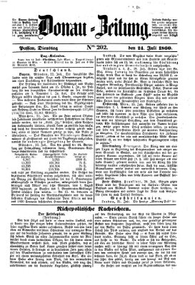 Donau-Zeitung Dienstag 24. Juli 1860