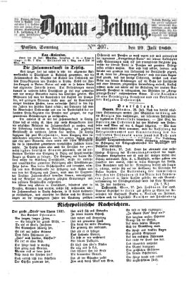 Donau-Zeitung Sonntag 29. Juli 1860
