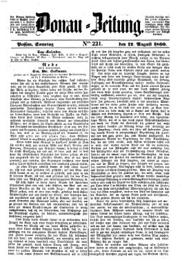 Donau-Zeitung Sonntag 12. August 1860