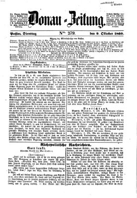 Donau-Zeitung Dienstag 9. Oktober 1860