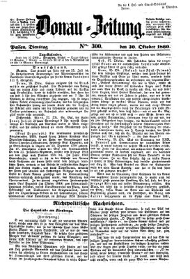 Donau-Zeitung Dienstag 30. Oktober 1860