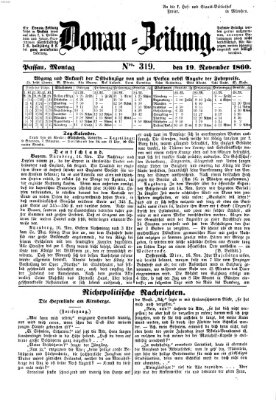 Donau-Zeitung Montag 19. November 1860