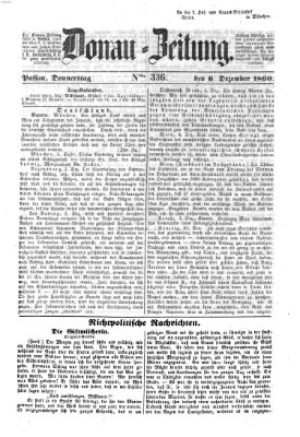 Donau-Zeitung Donnerstag 6. Dezember 1860