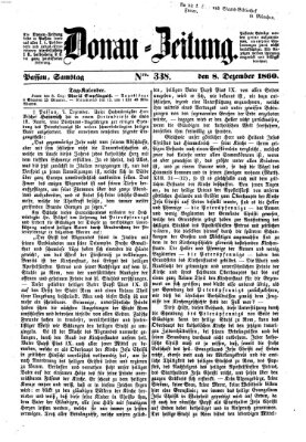 Donau-Zeitung Samstag 8. Dezember 1860