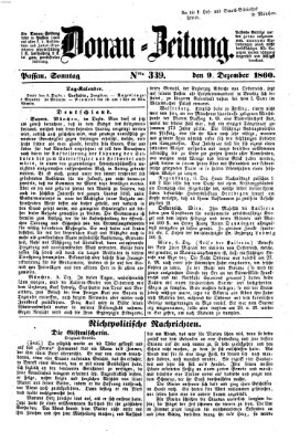 Donau-Zeitung Sonntag 9. Dezember 1860