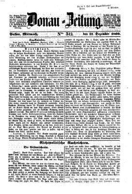 Donau-Zeitung Mittwoch 12. Dezember 1860