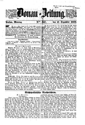 Donau-Zeitung Montag 17. Dezember 1860