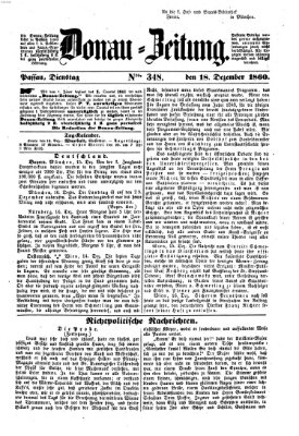 Donau-Zeitung Dienstag 18. Dezember 1860