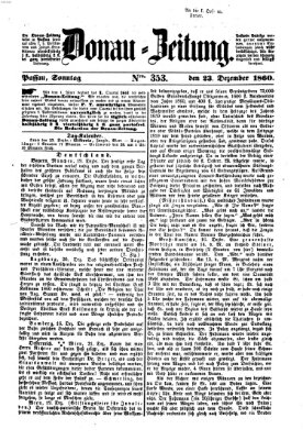 Donau-Zeitung Sonntag 23. Dezember 1860