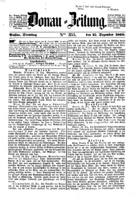 Donau-Zeitung Dienstag 25. Dezember 1860