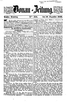 Donau-Zeitung Samstag 29. Dezember 1860