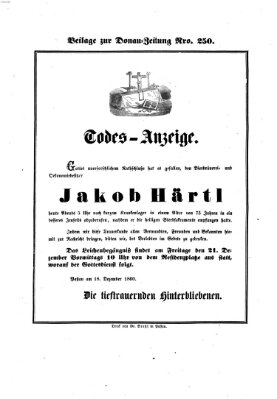 Donau-Zeitung Montag 10. September 1860