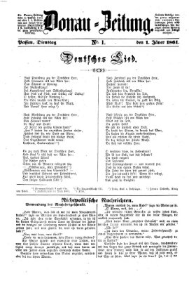 Donau-Zeitung Dienstag 1. Januar 1861